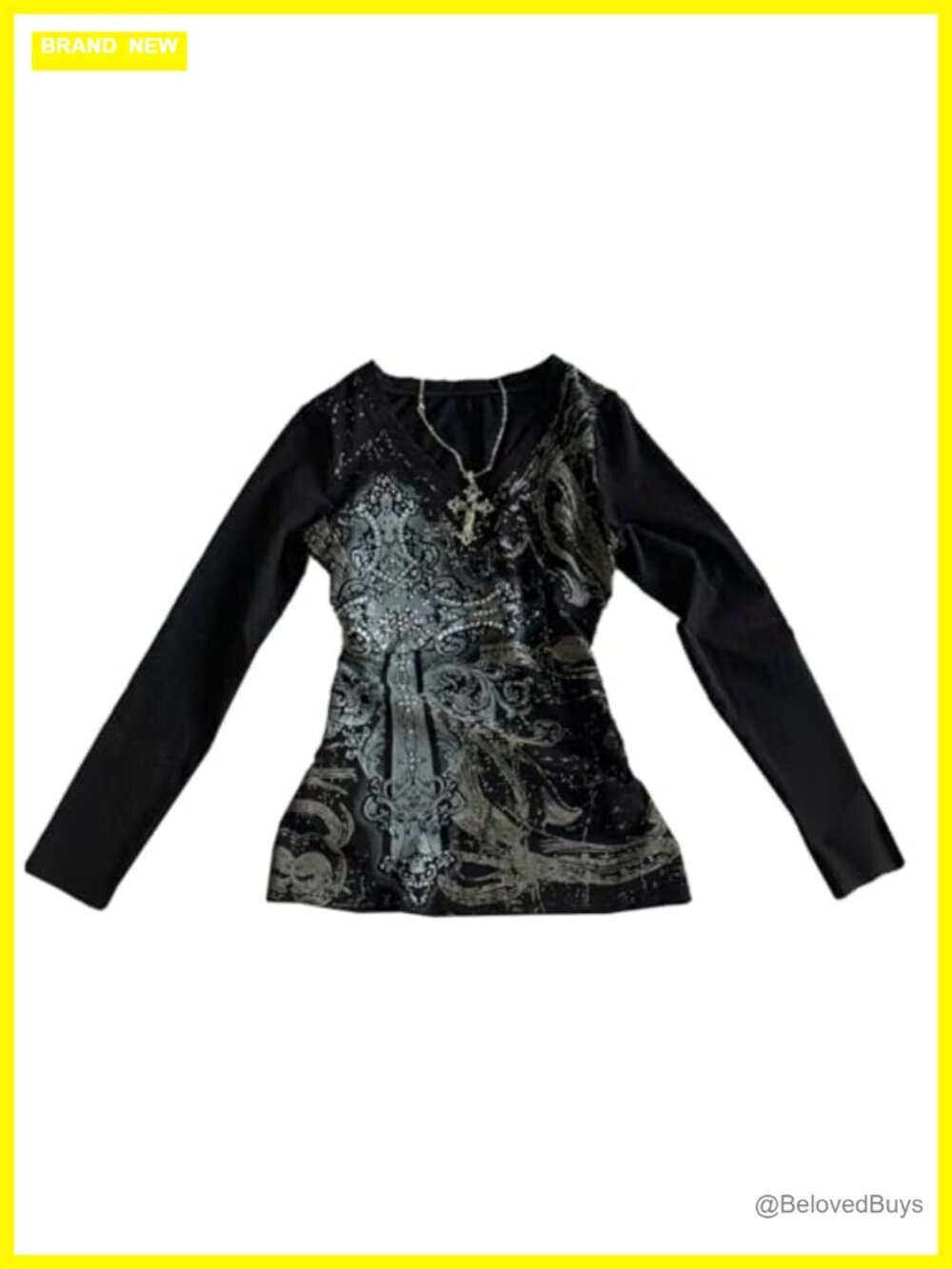 Y2K Grunge Vintage Graphic Long Sleeve Tee Goth Streetwear Top